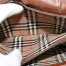 Burberrys Shoulder Bag Leather Brown Gold Auth 120806-20