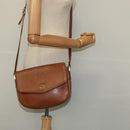 Burberrys Shoulder Bag Leather Brown Gold Auth 120806-21