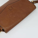 Burberrys Shoulder Bag Leather Brown Gold Auth 120806-6