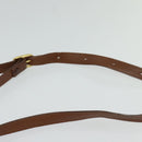 Burberrys Shoulder Bag Leather Brown Gold Auth 120806-8