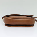 Burberrys Shoulder Bag Leather Brown Gold Auth 120806-5