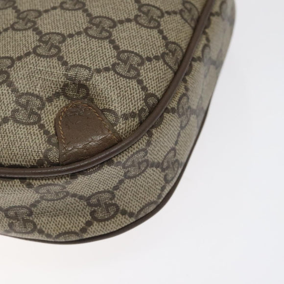 GUCCI GG Canvas Web Sherry Line Bag PVC Beige Gold 89 02 066 Auth 120808