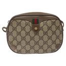 GUCCI GG Canvas Web Sherry Line Bag PVC Beige Gold 89 02 066 Auth 120808-2