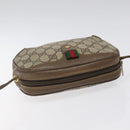 GUCCI GG Canvas Web Sherry Line Bag PVC Beige Gold 89 02 066 Auth 120808-6