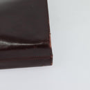 Salvatore Ferragamo Chain Gancini Shoulder Bag Leather Brown Gold Auth 120811-14