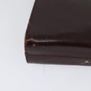 Salvatore Ferragamo Chain Gancini Shoulder Bag Leather Brown Gold Auth 120811-15