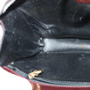 Salvatore Ferragamo Chain Gancini Shoulder Bag Leather Brown Gold Auth 120811-18