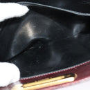 Salvatore Ferragamo Chain Gancini Shoulder Bag Leather Brown Gold Auth 120811-19