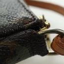 LOUIS VUITTON Monogram Graffiti Pochette Pouch Khaki M92191 LV Auth 120813V-10