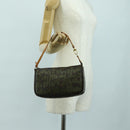 LOUIS VUITTON Monogram Graffiti Pochette Pouch Khaki M92191 LV Auth 120813V-23