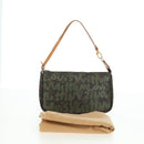 LOUIS VUITTON Monogram Graffiti Pochette Pouch Khaki M92191 LV Auth 120813V-24