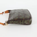 LOUIS VUITTON Monogram Graffiti Pochette Pouch Khaki M92191 LV Auth 120813V-3