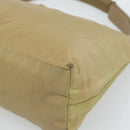 PRADA Shoulder Bag Nylon Beige Silver Auth 120814-15