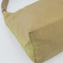 PRADA Shoulder Bag Nylon Beige Silver Auth 120814-16