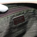 PRADA Shoulder Bag Nylon Beige Silver Auth 120814-20