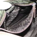 PRADA Shoulder Bag Nylon Beige Silver Auth 120814-24