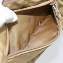 PRADA Shoulder Bag Nylon Beige Silver Auth 120814-25