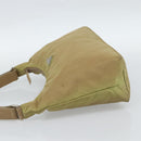 PRADA Shoulder Bag Nylon Beige Silver Auth 120814-3