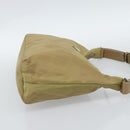 PRADA Shoulder Bag Nylon Beige Silver Auth 120814-4