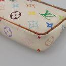 LOUIS VUITTON Multicolor Pochette Accessoires Pouch White M92649 Auth 120819-10
