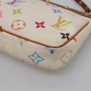 LOUIS VUITTON Multicolor Pochette Accessoires Pouch White M92649 Auth 120819-12