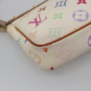 LOUIS VUITTON Multicolor Pochette Accessoires Pouch White M92649 Auth 120819-13