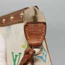 LOUIS VUITTON Multicolor Pochette Accessoires Pouch White M92649 Auth 120819-14