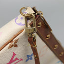 LOUIS VUITTON Multicolor Pochette Accessoires Pouch White M92649 Auth 120819-15