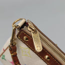 LOUIS VUITTON Multicolor Pochette Accessoires Pouch White M92649 Auth 120819-16