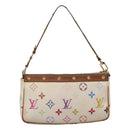 LOUIS VUITTON Multicolor Pochette Accessoires Pouch White M92649 Auth 120819-3