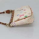 LOUIS VUITTON Multicolor Pochette Accessoires Pouch White M92649 Auth 120819-4