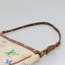 LOUIS VUITTON Multicolor Pochette Accessoires Pouch White M92649 Auth 120819-8