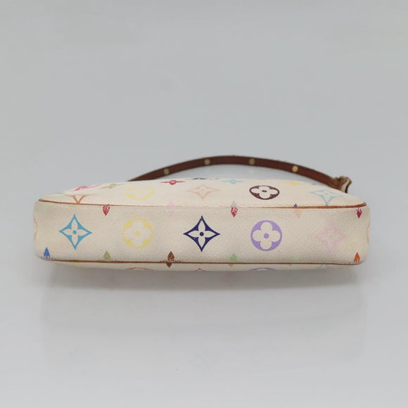 LOUIS VUITTON Multicolor Pochette Accessoires Pouch White M92649 Auth 120819