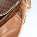 CELINE Macadam Canvas Circle Shoulder Bag PVC Leather Brown Gold Auth 120820-18