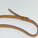 CELINE Macadam Canvas Circle Shoulder Bag PVC Leather Brown Gold Auth 120820-14