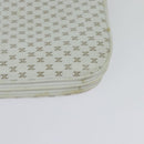 CELINE Macadam Canvas Shoulder Bag White Gold Auth 120821-16