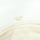 CELINE Macadam Canvas Shoulder Bag White Gold Auth 120821-18