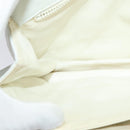 CELINE Macadam Canvas Shoulder Bag White Gold Auth 120821-20