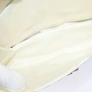 CELINE Macadam Canvas Shoulder Bag White Gold Auth 120821-21