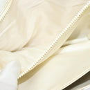 CELINE Macadam Canvas Shoulder Bag White Gold Auth 120821-22