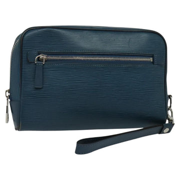 LOUIS VUITTON Epi Neo-Osh Clutch Bag Cyan LV Auth 120827