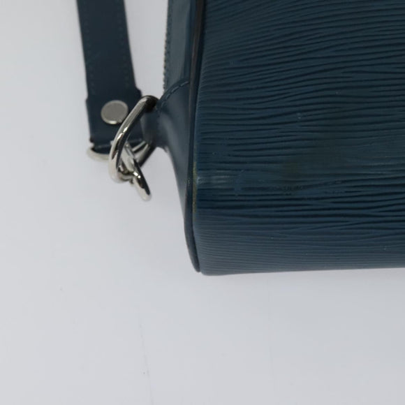 LOUIS VUITTON Epi Neo-Osh Clutch Bag Cyan LV Auth 120827