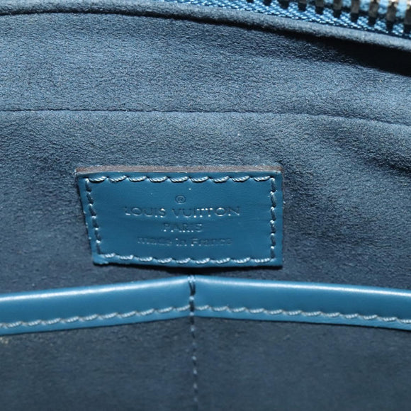 LOUIS VUITTON Epi Neo-Osh Clutch Bag Cyan LV Auth 120827