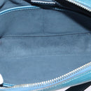 LOUIS VUITTON Epi Neo-Osh Clutch Bag Cyan LV Auth 120827-10