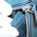 LOUIS VUITTON Epi Neo-Osh Clutch Bag Cyan LV Auth 120827-12
