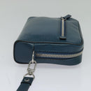 LOUIS VUITTON Epi Neo-Osh Clutch Bag Cyan LV Auth 120827-4