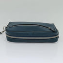 LOUIS VUITTON Epi Neo-Osh Clutch Bag Cyan LV Auth 120827-5