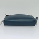 LOUIS VUITTON Epi Neo-Osh Clutch Bag Cyan LV Auth 120827-6