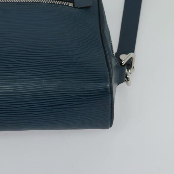 LOUIS VUITTON Epi Neo-Osh Clutch Bag Cyan LV Auth 120827