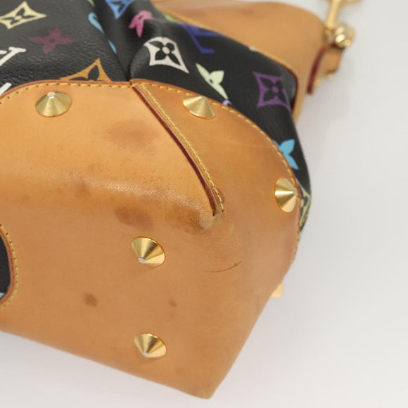 LOUIS VUITTON Monogram Multicolor Judy MM Bag 2Way Black M40256 LV Auth 120828